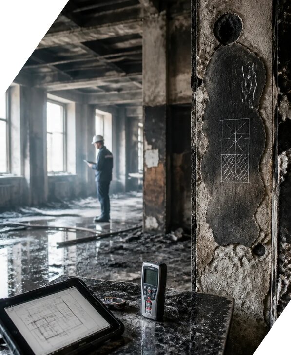 Обследование зданий после пожара в Гудермесе от 15371 р. | ЭкспертизаРоссия