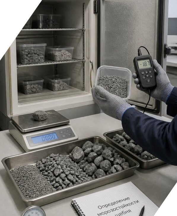 Определение морозостойкости щебня в Гудермесе от 3586 р. | ЭкспертизаРоссия
