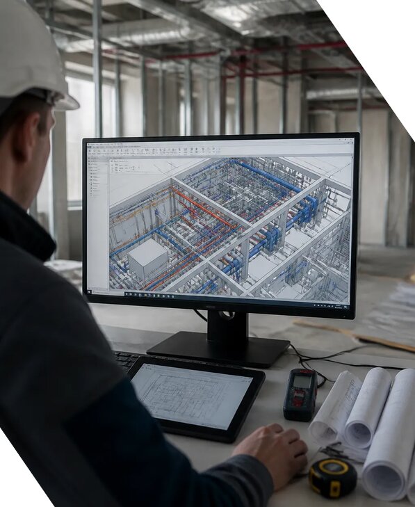 Создание BIM модели инженерных сетей для объектов в Гудермесе